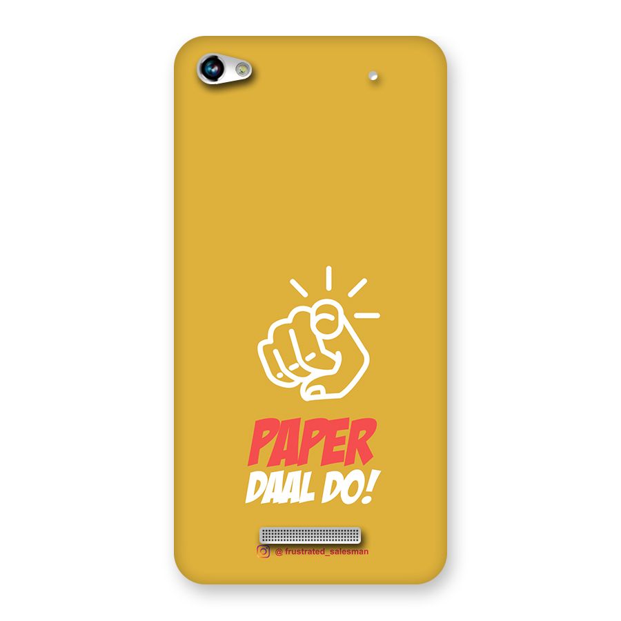 Paper Daal Do Mustard Yellow Back Case for Micromax Hue 2