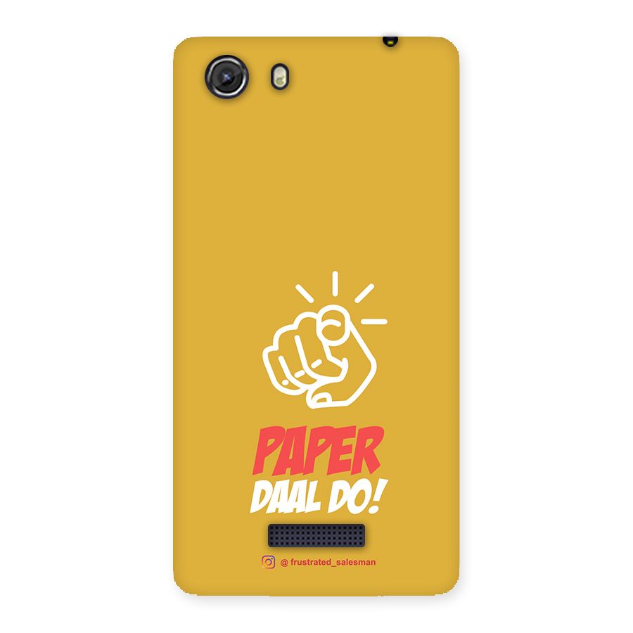 Paper Daal Do Mustard Yellow Back Case for Micromax Unite 3