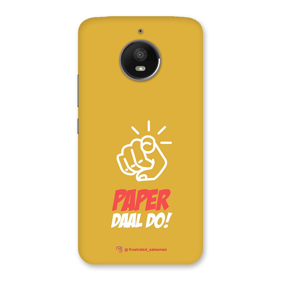 Paper Daal Do Mustard Yellow Back Case for Moto E4 Plus