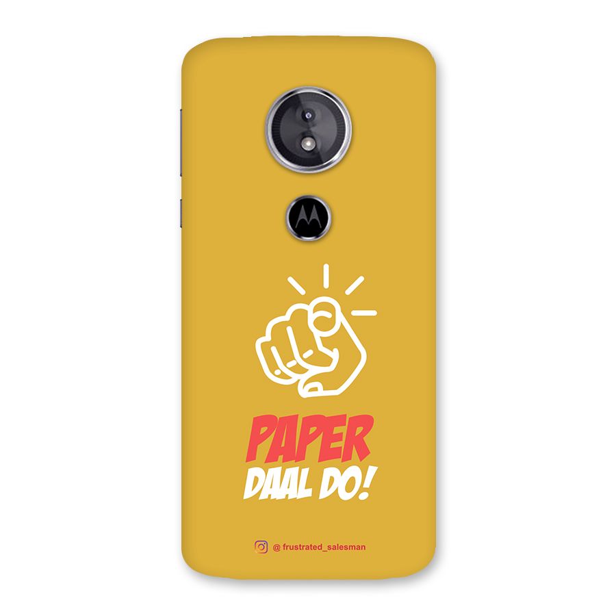 Paper Daal Do Mustard Yellow Back Case for Moto E5