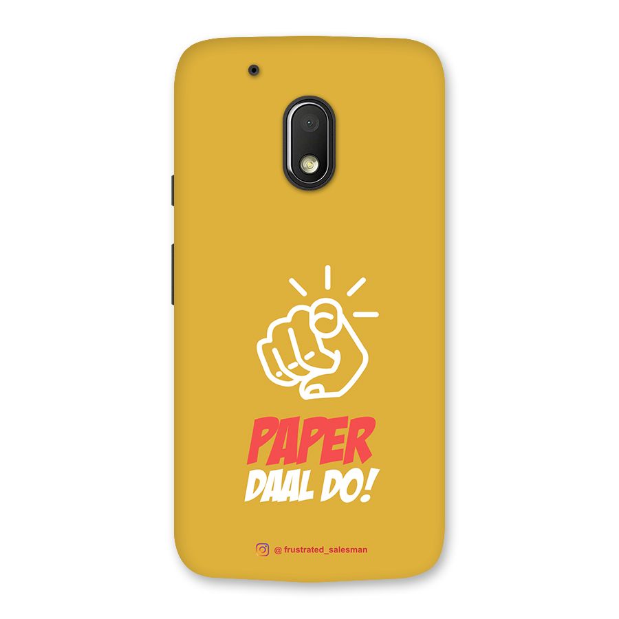 Paper Daal Do Mustard Yellow Back Case for Moto G4 Play