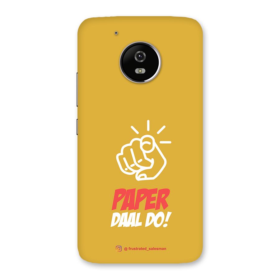 Paper Daal Do Mustard Yellow Back Case for Moto G5