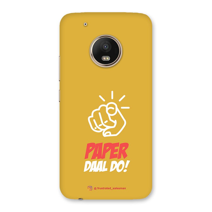 Paper Daal Do Mustard Yellow Back Case for Moto G5 Plus