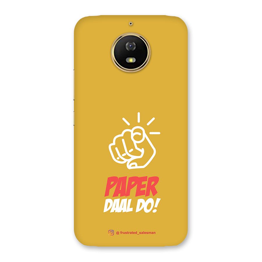 Paper Daal Do Mustard Yellow Back Case for Moto G5s