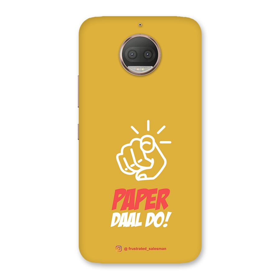 Paper Daal Do Mustard Yellow Back Case for Moto G5s Plus