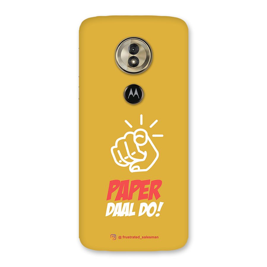 Paper Daal Do Mustard Yellow Back Case for Moto G6 Play