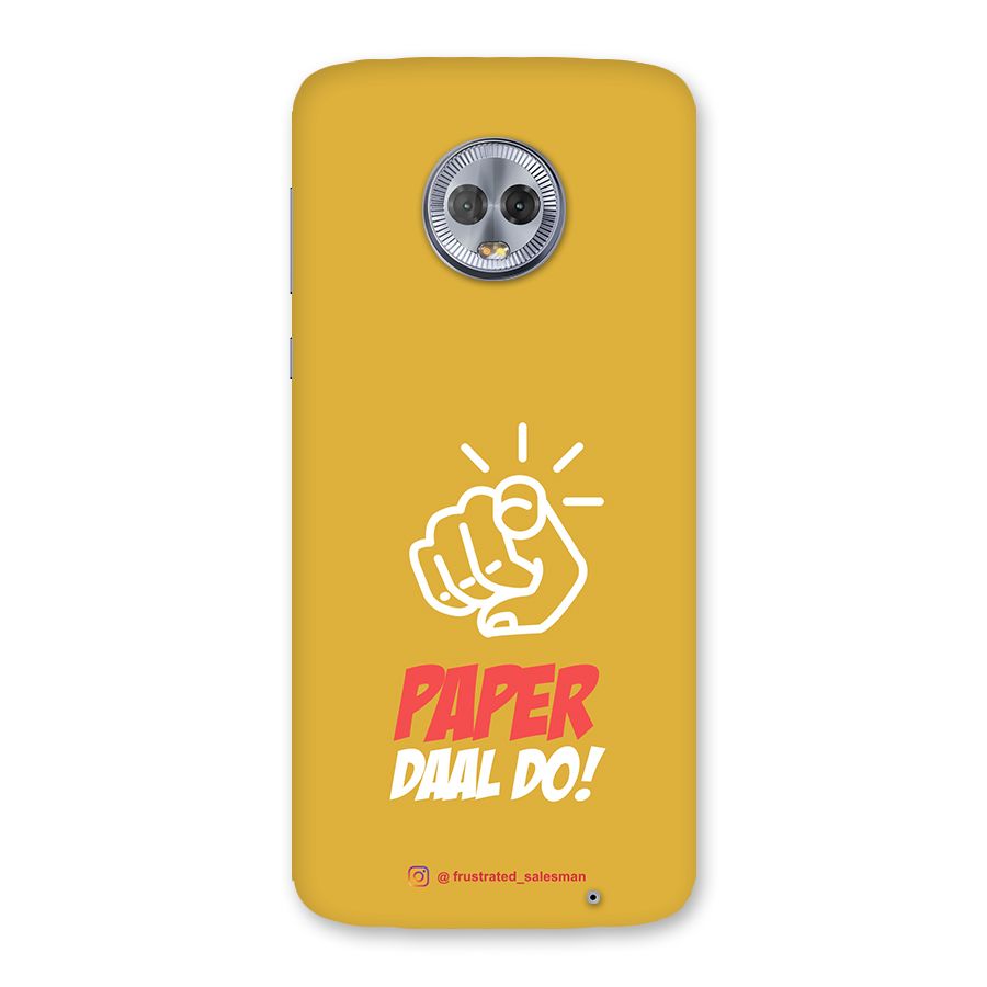 Paper Daal Do Mustard Yellow Back Case for Moto G6 Plus