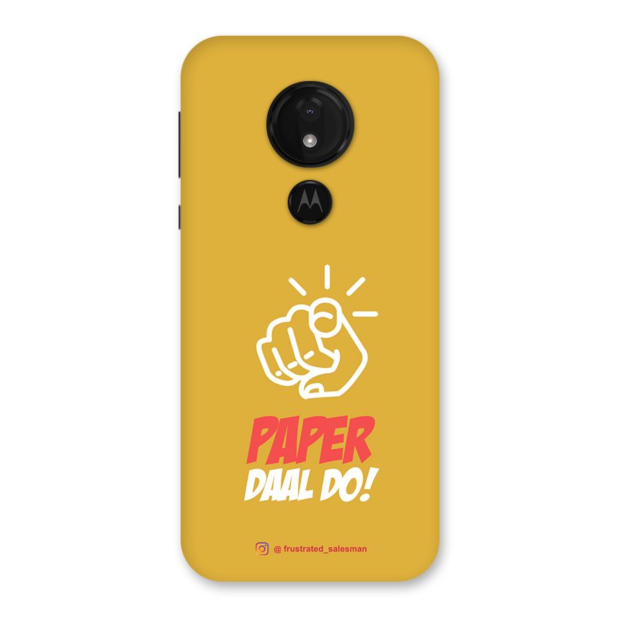 Paper Daal Do Mustard Yellow Back Case for Moto G7 Power