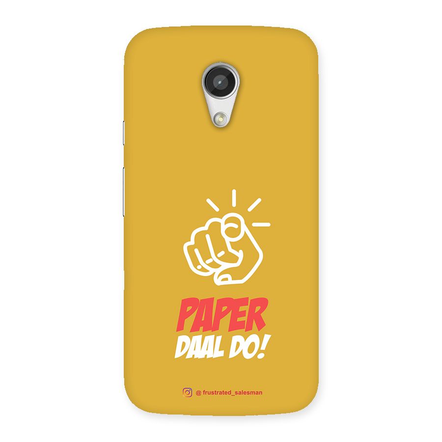 Paper Daal Do Mustard Yellow Back Case for Moto G 2nd Gen