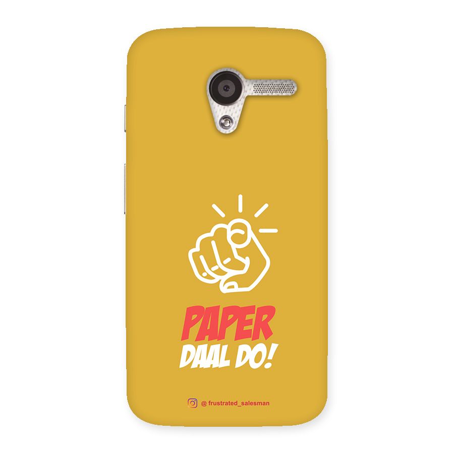 Paper Daal Do Mustard Yellow Back Case for Moto X