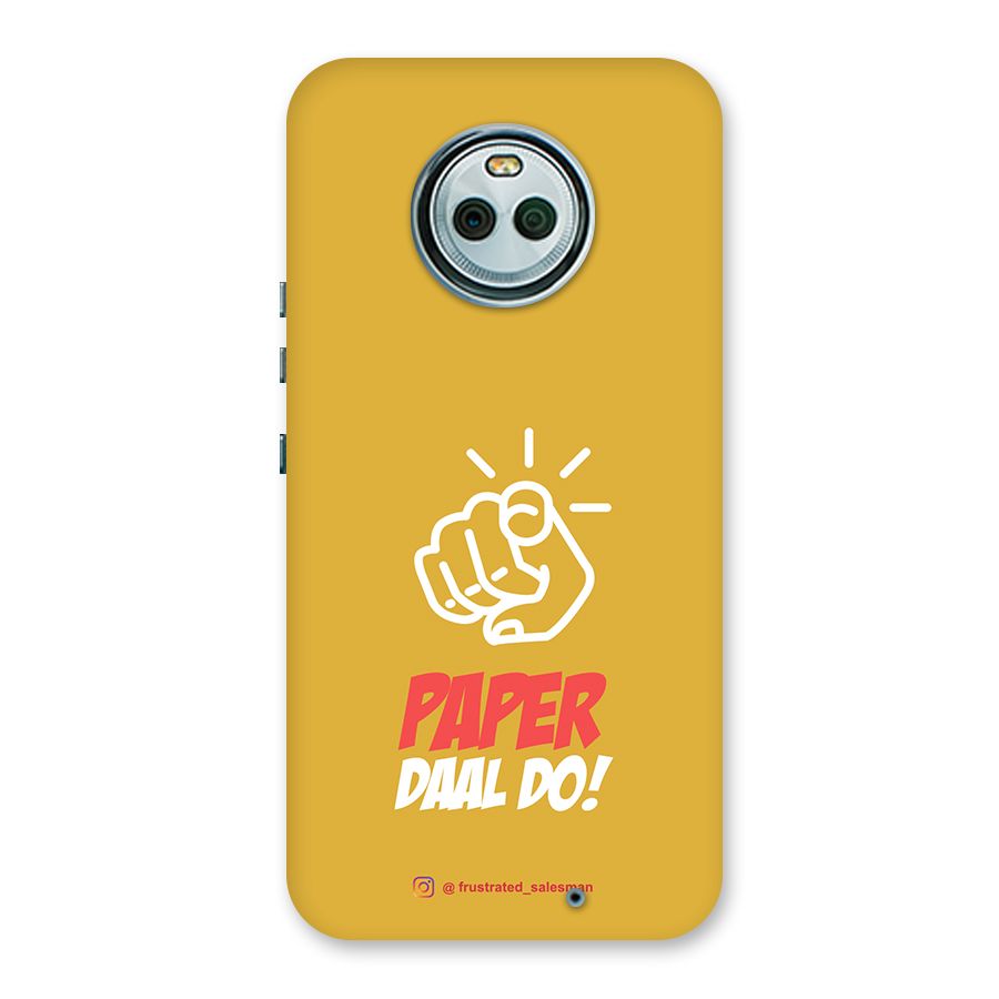 Paper Daal Do Mustard Yellow Back Case for Moto X4
