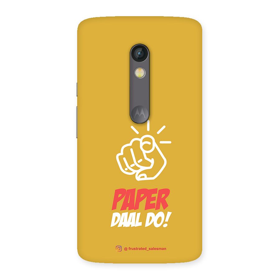 Paper Daal Do Mustard Yellow Back Case for Moto X Play