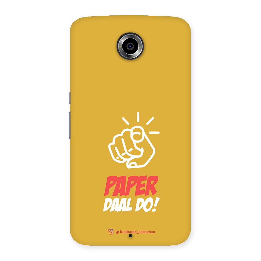 Paper Daal Do Mustard Yellow Back Case for Nexsus 6