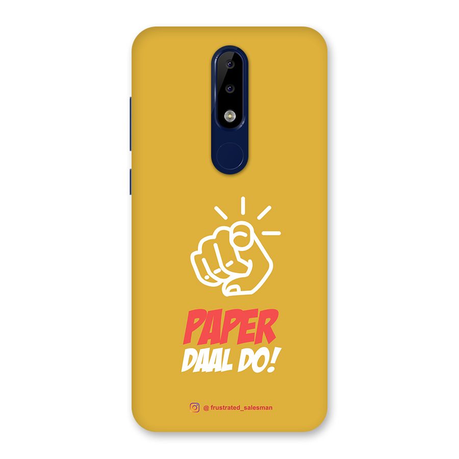 Paper Daal Do Mustard Yellow Back Case for Nokia 5.1 Plus