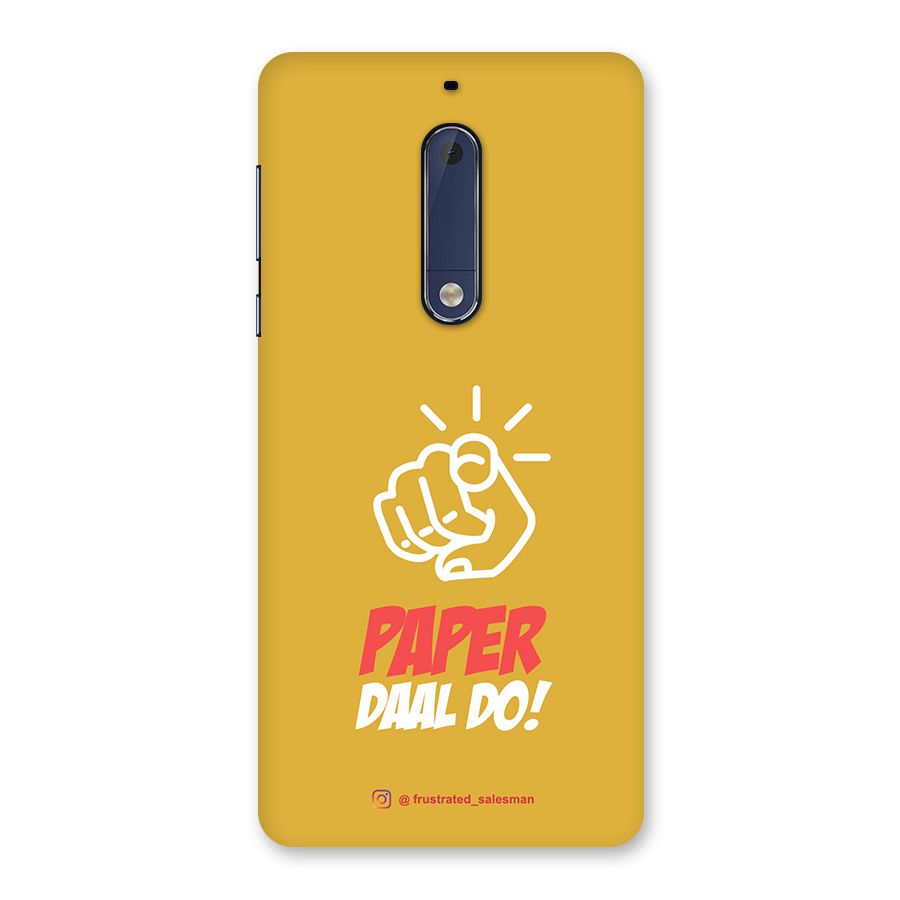 Paper Daal Do Mustard Yellow Back Case for Nokia 5