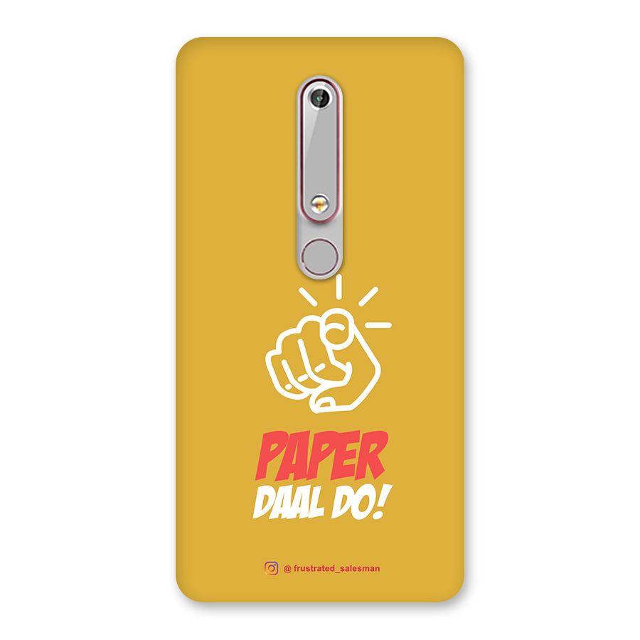 Paper Daal Do Mustard Yellow Back Case for Nokia 6.1