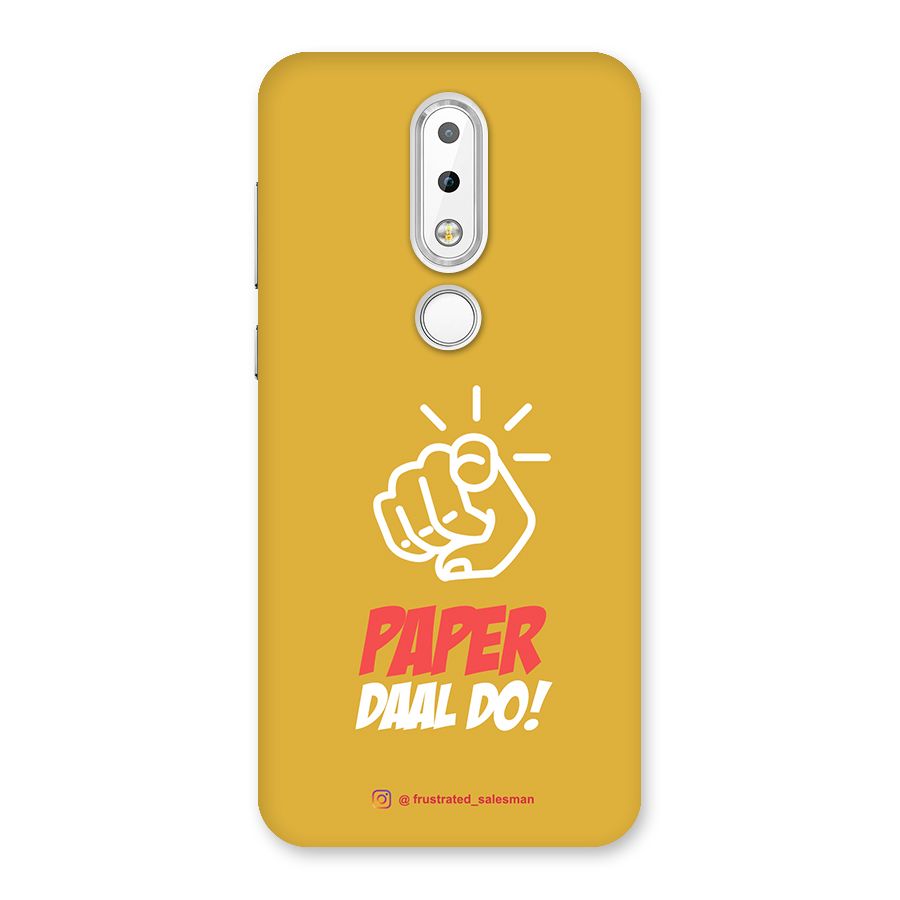 Paper Daal Do Mustard Yellow Back Case for Nokia 6.1 Plus