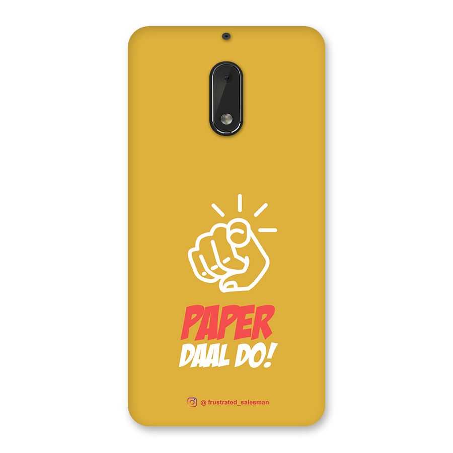 Paper Daal Do Mustard Yellow Back Case for Nokia 6