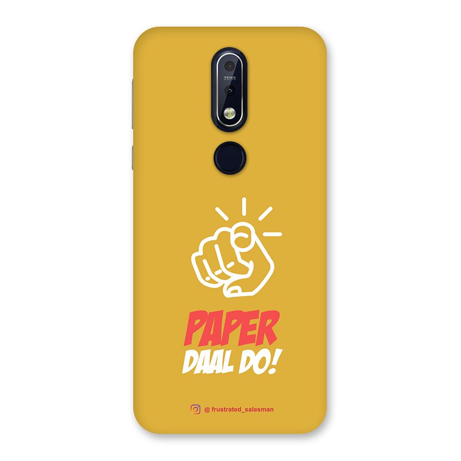 Paper Daal Do Mustard Yellow Back Case for Nokia 7.1