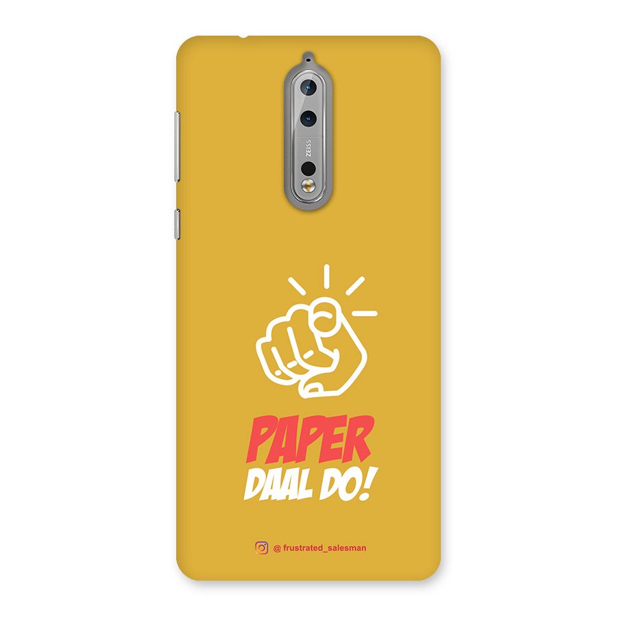 Paper Daal Do Mustard Yellow Back Case for Nokia 8