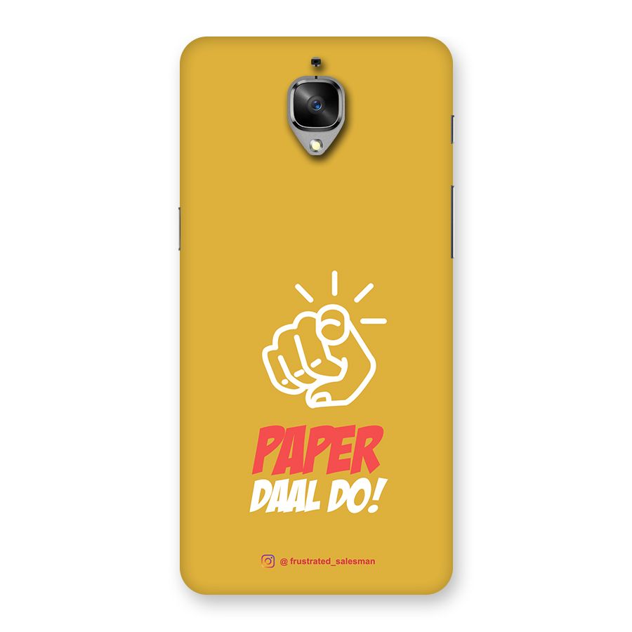 Paper Daal Do Mustard Yellow Back Case for OnePlus 3