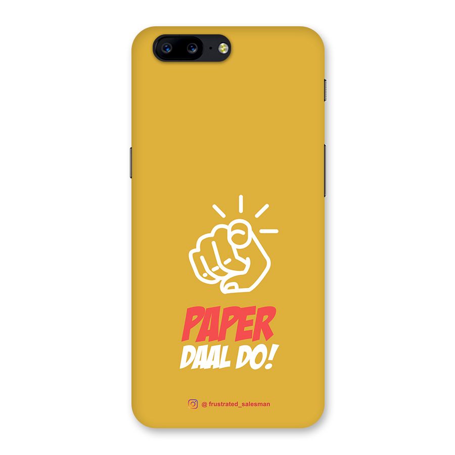 Paper Daal Do Mustard Yellow Back Case for OnePlus 5