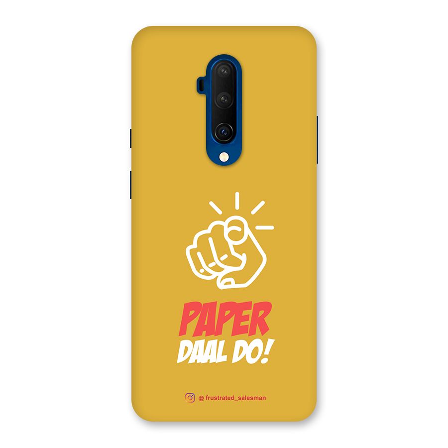 Paper Daal Do Mustard Yellow Back Case for OnePlus 7T Pro