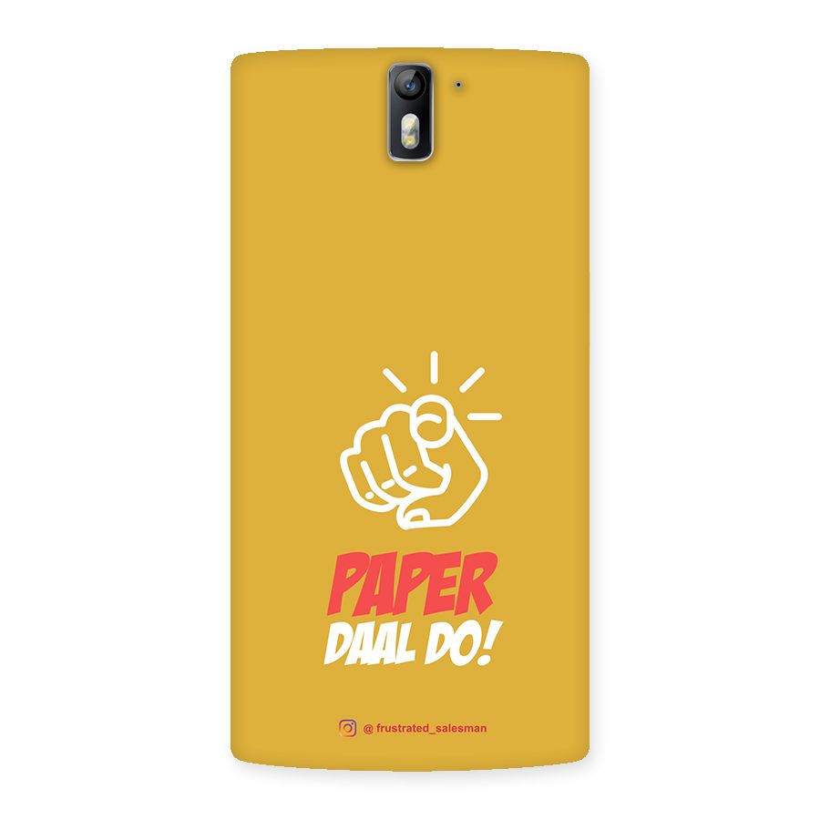 Paper Daal Do Mustard Yellow Back Case for One Plus One