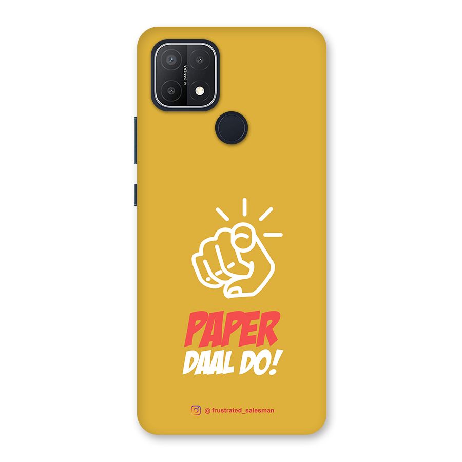 Paper Daal Do Mustard Yellow Back Case for Oppo A15