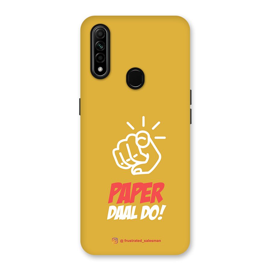 Paper Daal Do Mustard Yellow Back Case for Oppo A31