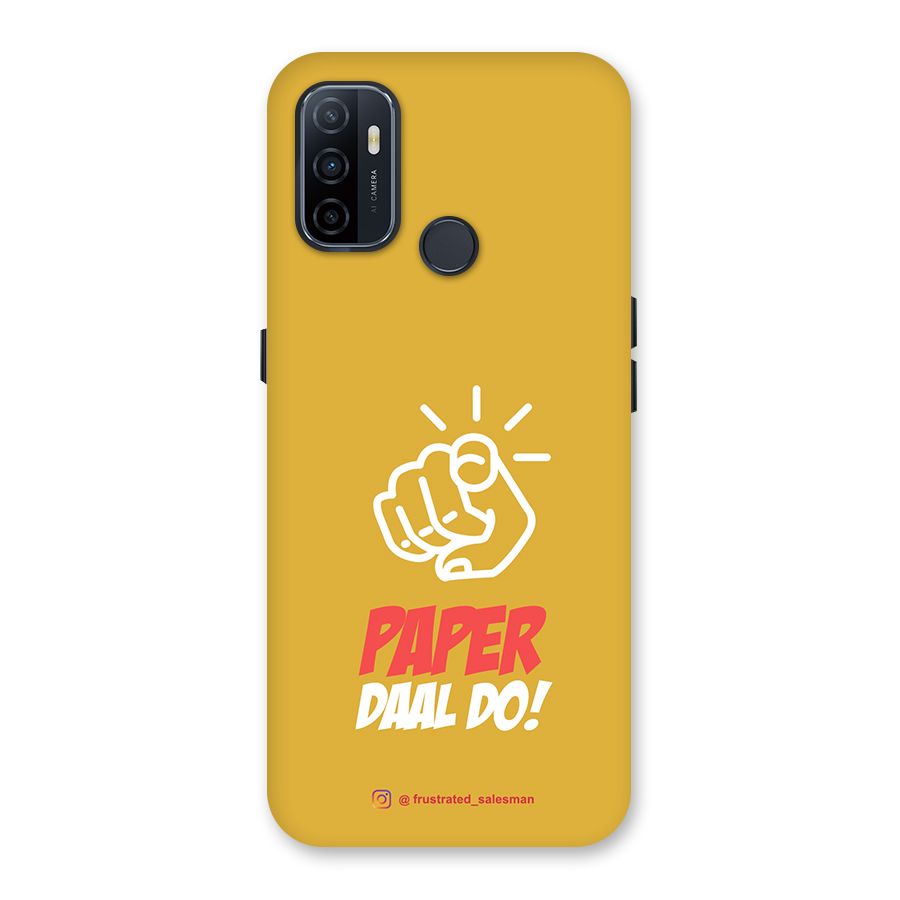 Paper Daal Do Mustard Yellow Back Case for Oppo A32