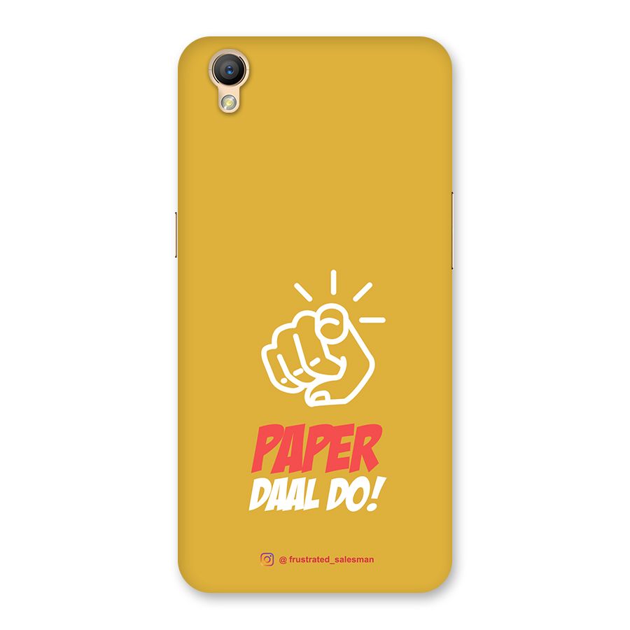 Paper Daal Do Mustard Yellow Back Case for Oppo A37