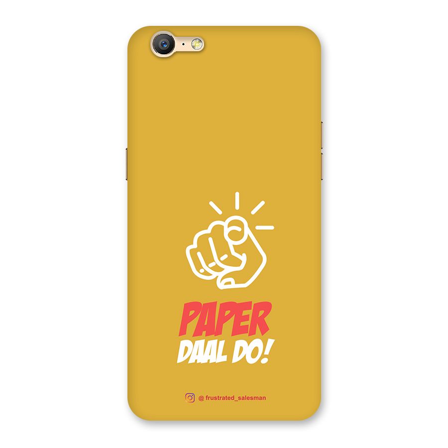 Paper Daal Do Mustard Yellow Back Case for Oppo A57