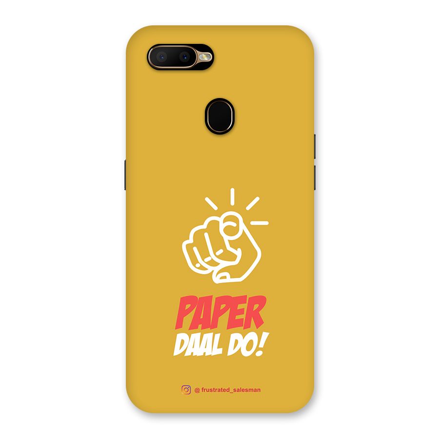 Paper Daal Do Mustard Yellow Back Case for Oppo A5s