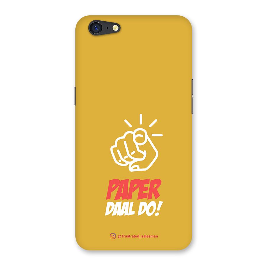 Paper Daal Do Mustard Yellow Back Case for Oppo A71