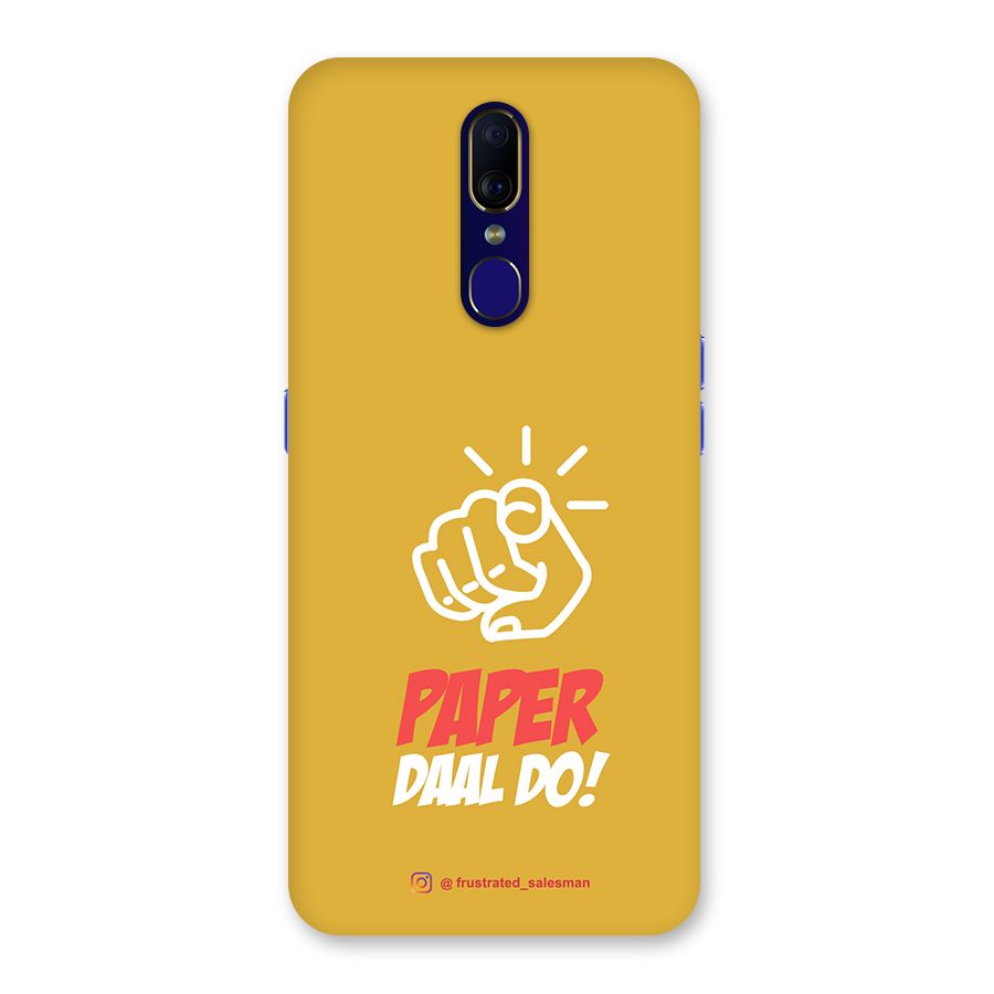 Paper Daal Do Mustard Yellow Back Case for Oppo A9
