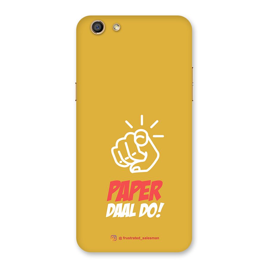 Paper Daal Do Mustard Yellow Back Case for Oppo F3