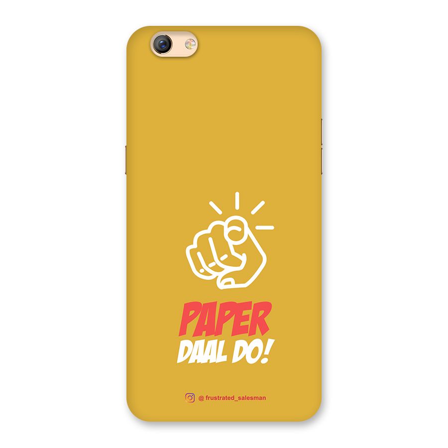 Paper Daal Do Mustard Yellow Back Case for Oppo F3 Plus