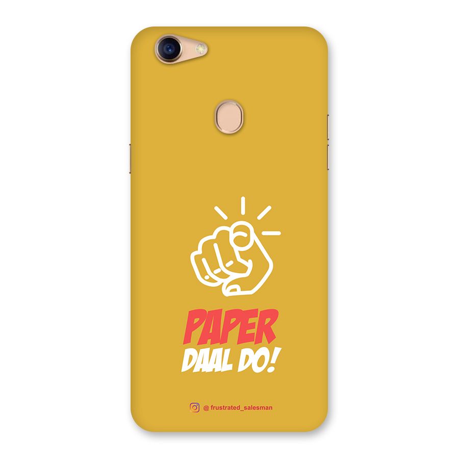 Paper Daal Do Mustard Yellow Back Case for Oppo F5