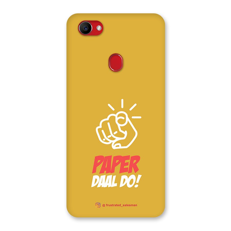 Paper Daal Do Mustard Yellow Back Case for Oppo F7