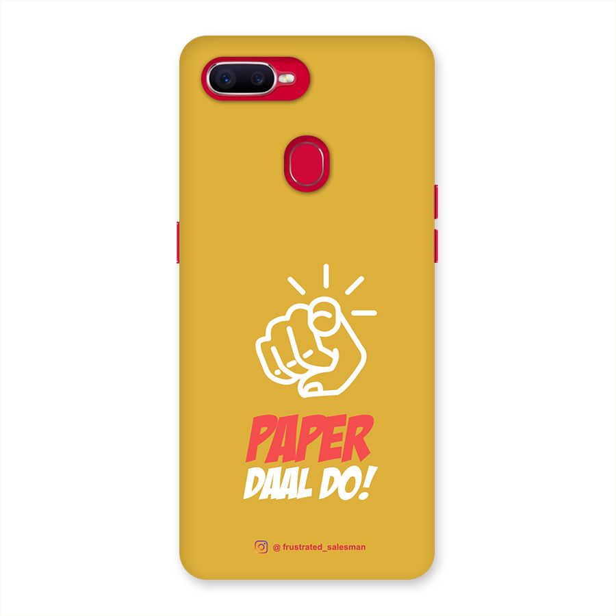 Paper Daal Do Mustard Yellow Back Case for Oppo F9 Pro