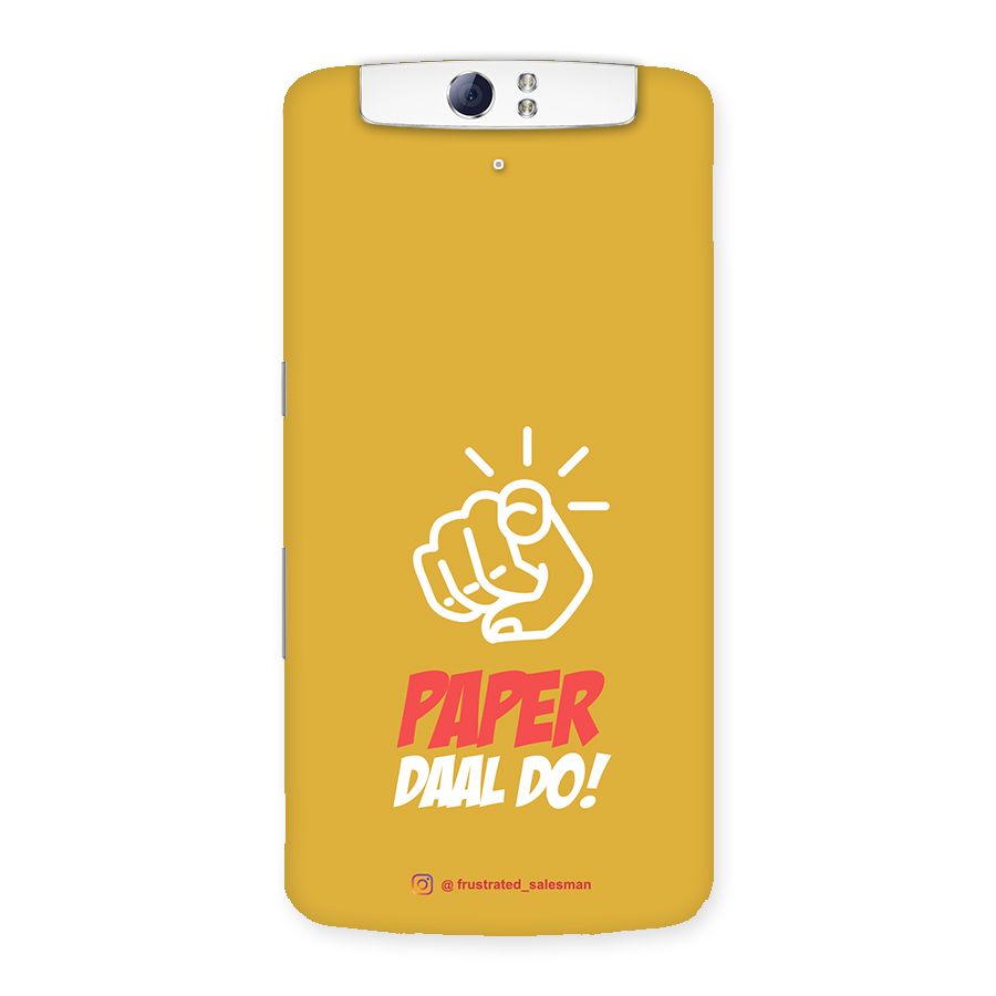 Paper Daal Do Mustard Yellow Back Case for Oppo N1