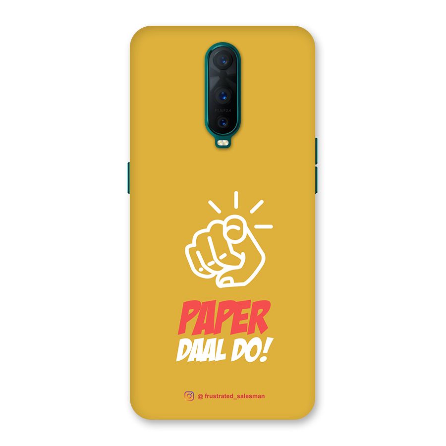 Paper Daal Do Mustard Yellow Back Case for Oppo R17 Pro