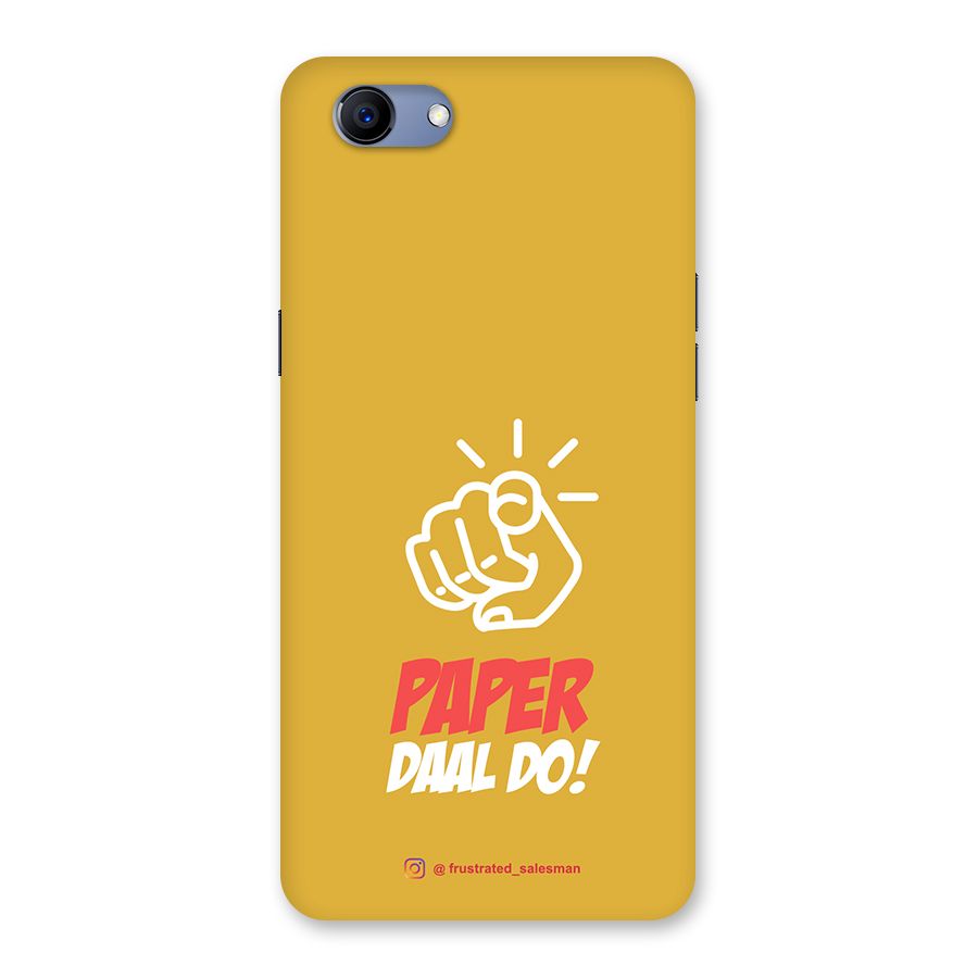 Paper Daal Do Mustard Yellow Back Case for Oppo Realme 1