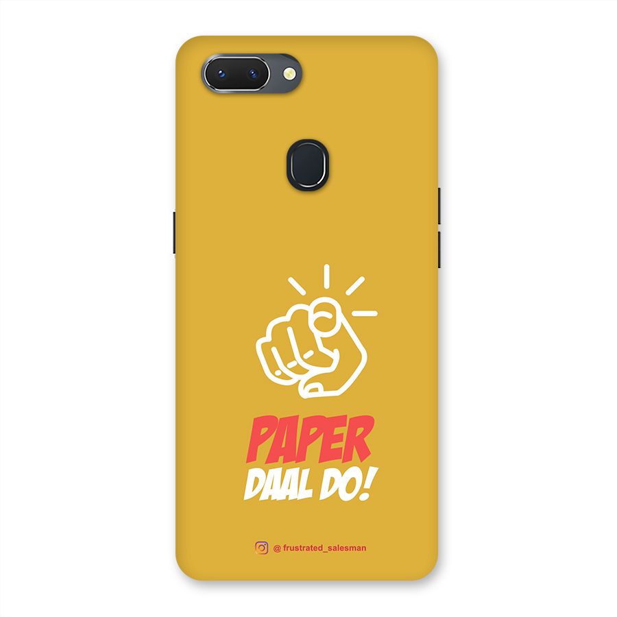 Paper Daal Do Mustard Yellow Back Case for Oppo Realme 2