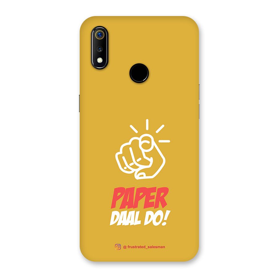 Paper Daal Do Mustard Yellow Back Case for Realme 3