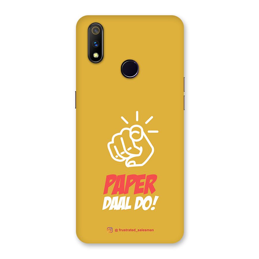 Paper Daal Do Mustard Yellow Back Case for Realme 3 Pro