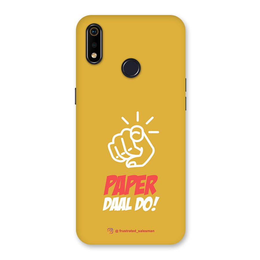 Paper Daal Do Mustard Yellow Back Case for Realme 3i