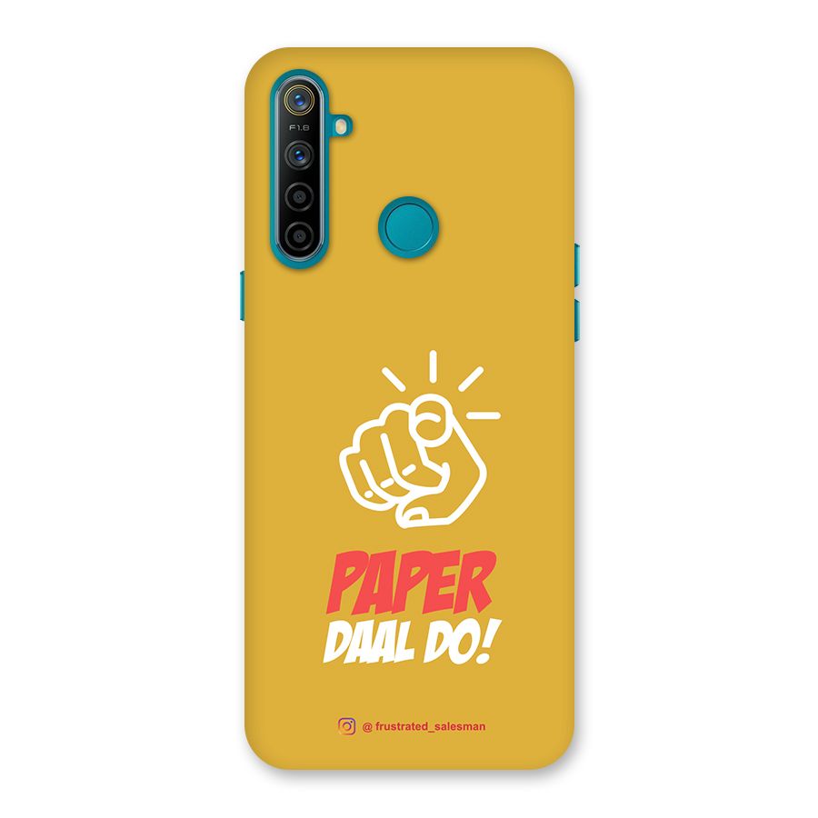 Paper Daal Do Mustard Yellow Back Case for Realme 5i