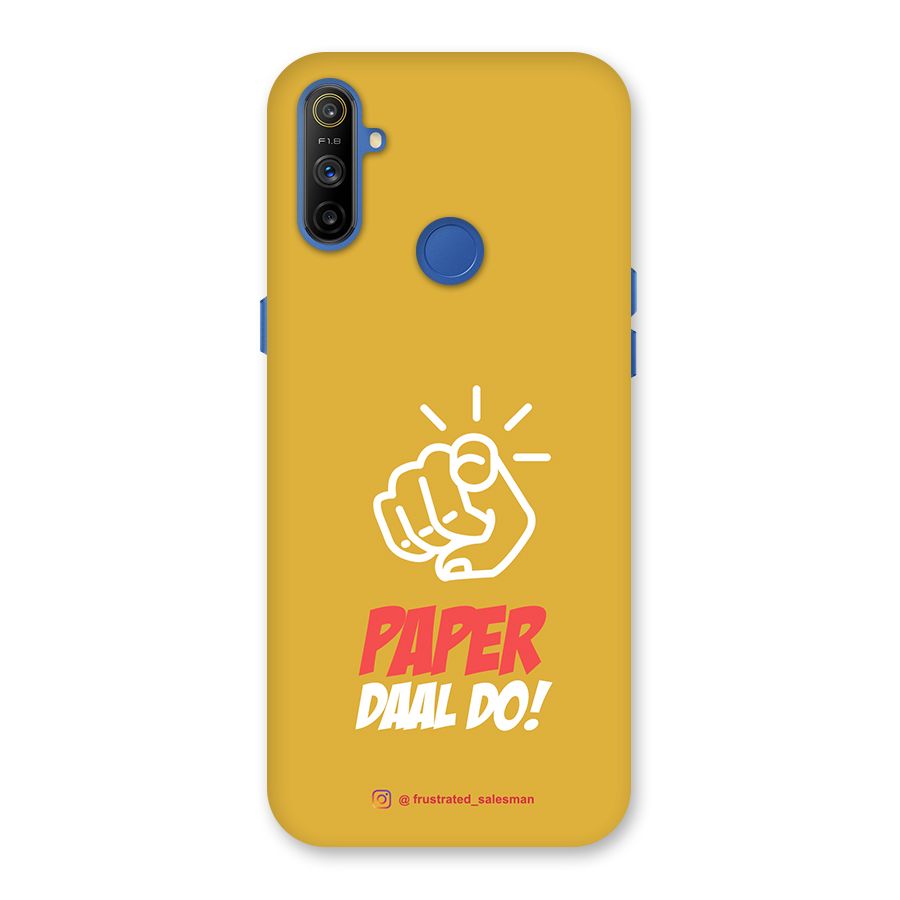 Paper Daal Do Mustard Yellow Back Case for Realme Narzo 10A